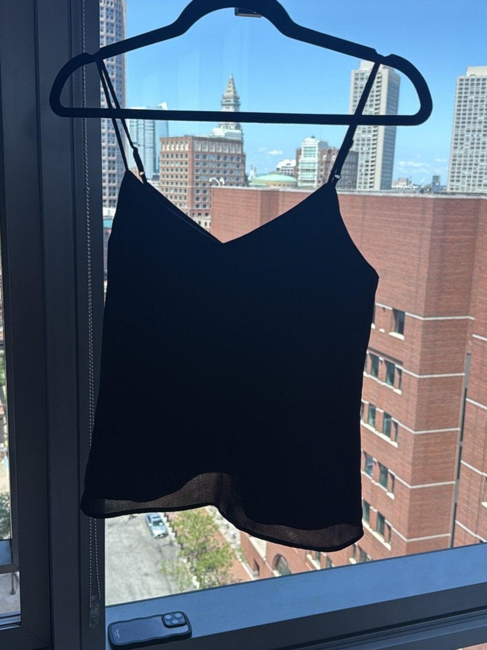 Banana Republic Black Silk Spaghetti-Strap Cami